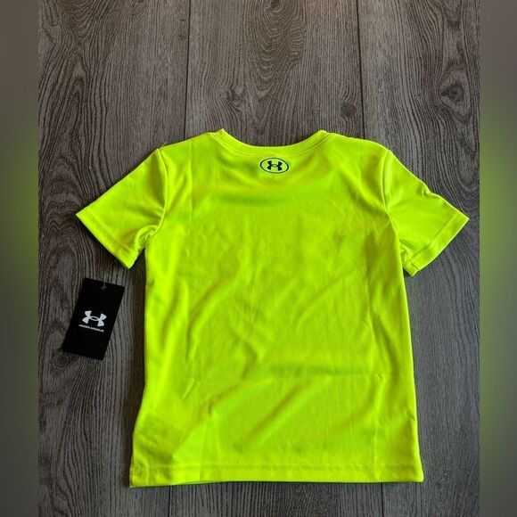 Under Armour Kids Neon Green T-Shirt - Picture 2 of 4